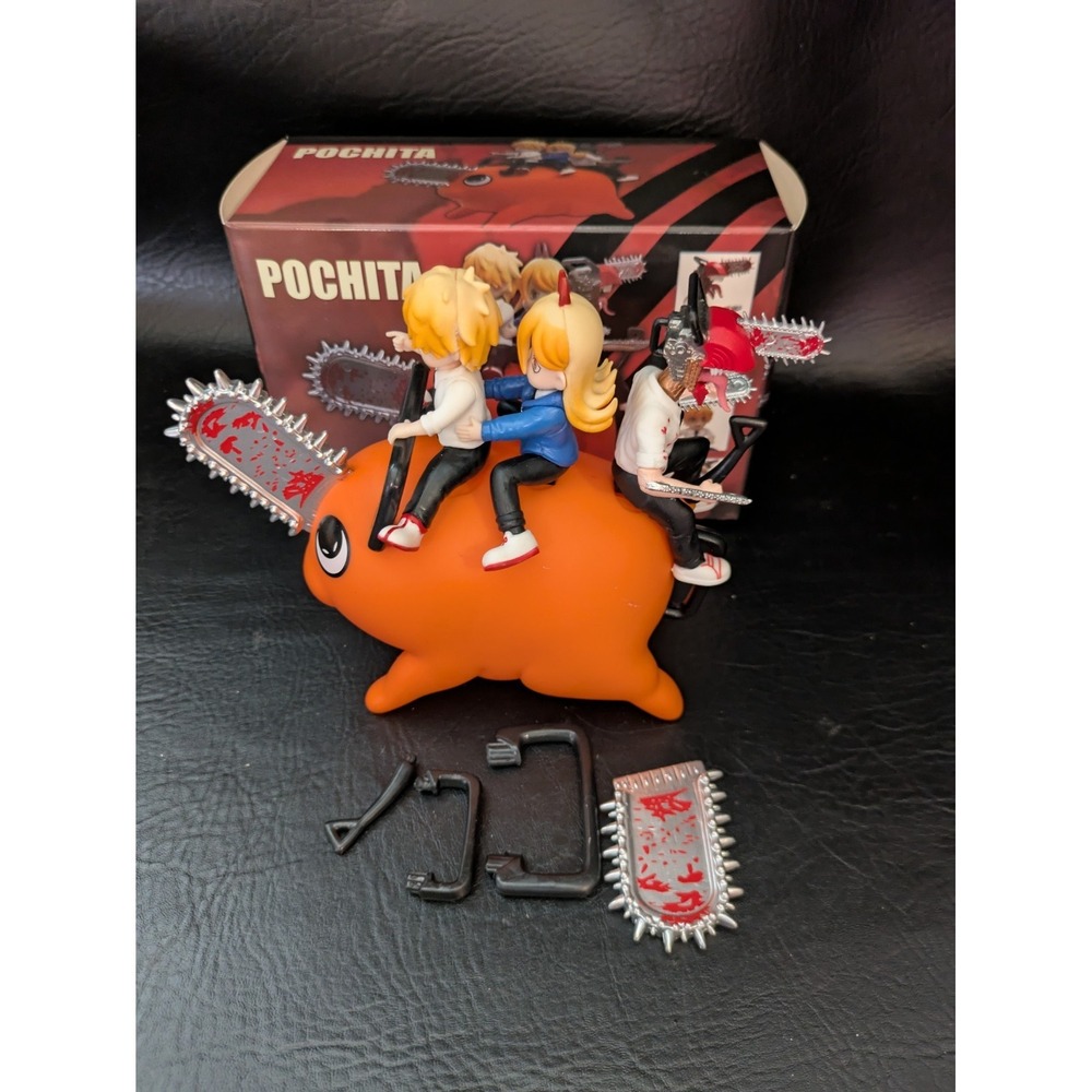 Chainsaw Man Denji Power Chainsaw Man Riding Pochita 20cm PVC Figure